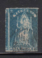 Victoria Used Scott #30 6p Victoria, Rouletted - Used Stamps