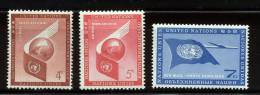 UN New York 1957 Michel 59-61 MNH (**) - Unused Stamps