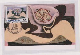 YUGOSLAVIA Art Painting 1986  MAXIMUM CARD - Maximumkarten
