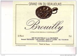 ETIQUETTE   -  GRAND VIN DU  BEAUJOLAIS  -  BROUILLY - Beaujolais