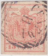 SI53D Italia Italy Antichi Stati ASI Lombardo Veneto 15 C.1850  Con Annullo CENEDA - Lombardo-Vénétie
