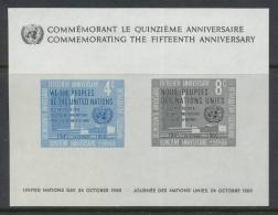 UN New York 1960 Michel 90B-91B, Block # 2, MNH - Blocks & Sheetlets