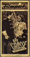 "Filmpost" "Die Grosse Nummer" Mit Leny Marenbach , Maly Delschaft  -  Filmprogramm Nr. 70 Von Ca. 1948 - Autres & Non Classés