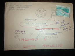 LETTRE POUR LA FRANCE TP 13 ST OBL.MEC. ARRIVEE FRANCE 14-8-1963 PARIS XV (75) + CACHET DE FACTEUR - Covers & Documents