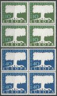 DEUTSCHLAND 1957 Mi-Nr. 268/69 Viererblock ** MNH - CEPT - 1957