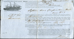 CONNAISSEMENT DE LONDRES LE 16/12/1873 POUR UN CHARGEMENT A DESTINATION DE BORDEAUX - SUP - Correo Marítimo