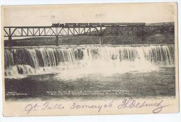 U.S.A. TRAIN BOW FALLS AND MONTANA CENTRAL - RAILROAD BRIDGE - GREAT FALLS 1900s - Other & Unclassified