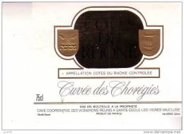 ETIQUETTE    -  COTES DU RHONE  -  Cuvée Des Chorégies - Côtes Du Rhône