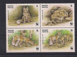 Kyrgyzstan. 1999 WWF.Foxes. - Kirghizstan