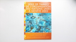 UNO-Genf 459/65, 470/4, 481, Bl. 18 Souvenir-Folder 2003 **/mnh, Jahreszusammenstellung 2003 - Ongebruikt