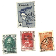 1930 - Grecia 377 + 382 + 384 + 386 Indipendenza        C3618 - Usati