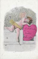 Delcampe - [DC5573] CARTOLINA - CUOIDO ADDORMENTATO - Viaggiata 1904 - Old Postcard - Engel