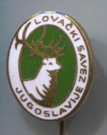 ARCHERY / SHOOTING - Hunting Federation Of Yugoslavia, Enamel, Vintage Pin, Badge - Tiro Con L'Arco