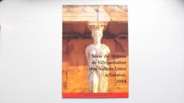 UNO-Genf 486/96, 503/7, Bl. 19 Souvenir-Folder 2004 **/mnh, Jahreszusammenstellung 2004 - Neufs