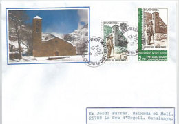 Belle Lettre Philatélique Eglises Romanes D'Andorre, Adressée En Catalogne. - Franking Machines (EMA)