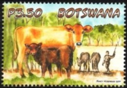 Delcampe - Botswana - 2014 Domestic Animals P3.30 Cow (**) - Kühe