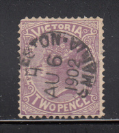 Victoria Used Scott #196 2p Victoria With ´Postage´ - Cancelled Launceston, Tasmania AU 6 1902 - Usati