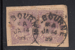 Victoria Used Scott #162 Two 2p Victoria With 'Stamp Duty' On Piece - Gebruikt