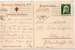 ALLEMAGNE  BAVIERE ENTIER POSTAL  ILLUSTRE  1913 - Altri & Non Classificati