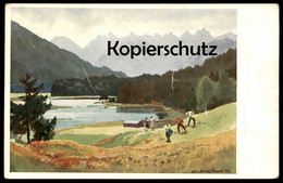 ALTE KÜNSTLER POSTKARTE SEEFELD SEE UND KALKKÖGEL EDO VON HANDEL-MAZZETTI 1925 Tirol Österreich Austria Autriche Cpa AK - Seefeld