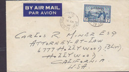 Canada "By Airmail Par Avion" Label PORT ALBANI (B.C.) 1948 Cover Lettre To HOLLYWOOD California USA Bird Vogel Oiseau - Covers & Documents