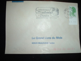 LETTRE TP LIBERTE DE GANDON 1,80F BORD DATE 10.85 OBL.MEC. 23-1-1986 BESANCON RP (25 DOUBS) - 1982-1990 Liberté (Gandon)