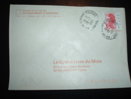 LETTRE TP LIBERTE DE GANDON 2,10F BORD CARNET NUMEROTE 52477 OBL. 19-7-1985 ST ETIENNE-FAURIEL (42 LOIRE) - 1982-1990 Libertà Di Gandon