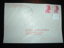 LETTRE TP LIBERTE DE GANDON 2,10F + 0,10F BORD DATE 18.04 OBL.MEC.  1-8-1985 83800 TOULON NAVAL (83 VAR) - 1982-1990 Liberté (Gandon)