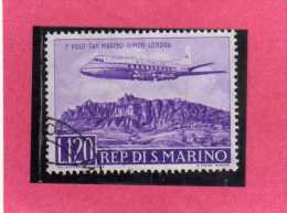 SAN MARINO 1959 POSTA AEREA AEREA AIR MAIL PRIMO 1° VOLO SM RIMINI LONDRA 1TH FIRST FLIGHT USATO USED - Luftpost