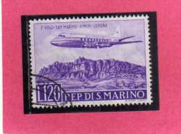 SAN MARINO 1959 POSTA AEREA AEREA AIR MAIL PRIMO 1° VOLO SM RIMINI LONDRA 1TH FIRST FLIGHT USATO USED - Airmail