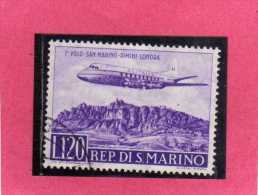 SAN MARINO 1959 POSTA AEREA AEREA AIR MAIL PRIMO 1° VOLO SM RIMINI LONDRA 1TH FIRST FLIGHT USATO USED - Poste Aérienne