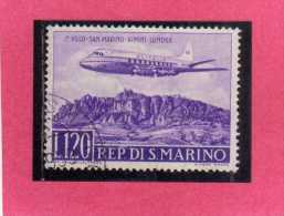 SAN MARINO 1959 POSTA AEREA AEREA AIR MAIL PRIMO 1° VOLO SM RIMINI LONDRA 1TH FIRST FLIGHT USATO USED - Airmail