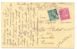 CARTA POSTAL CENSURA MILITAR MATº BARCELONA MATº BARRE DES CEVENNES (LOZERE) - Marques De Censures Nationalistes