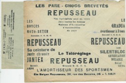 Postcheque Avec  Publicity/ Publicité  Postcheques 1934 Accessoires Automobiles Ect... - Autres & Non Classés