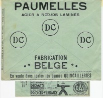POSTCHEQUE Brief Publicity/publicité  Postcheques 1934 Assur.DAS/ Quincailleries DC   Ect.. Recto/verso  . - Autres & Non Classés