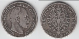 **** PREUSSEN - PRUSSIA -ALLEMAGNE - GERMANY - 2 MARK 1876 C WILHELM I - ARGENT - SILVER **** EN ACHAT IMMEDIAT !!! - 2, 3 & 5 Mark Silber