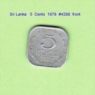 SRI LANKA   5  CENTS  1978  (KM # 139a) - Sri Lanka