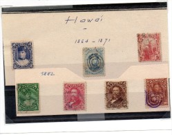 7 Valeurs  HawaÏ Anciens (1864/82 ) - Hawai