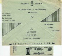 POSTCHEQUE Avec La  Publicity/publicité Postcheques 1937 Typmachine ROYAL  Taverne Royale Bruxelles Ect.. Recto/verso  . - Andere & Zonder Classificatie