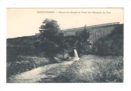 CPA :42 -Montbrison : Chute Du Canal & Pont Chemin De Fer : ( Canal Forrez ) PEU  COMMUNE - Montbrison