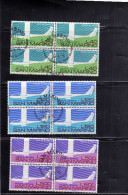 SAN MARINO 1974 POSTA AEREA AIR MAIL AEREOPLANO VOLO A VELA GLIDING PLANE SERIE COMPLETA SET QUARTINA BLOCK USATA USED - Luftpost