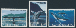 NORFOLK Island 1995 UMPBACK WHALE, Antarctic Wildlife Set Of 3v** - Antarktischen Tierwelt