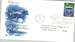 080421 Sc  254 LAW OF THE SEA 10c - FDC - UNITED NATIONS / NOV 22 1974 / NEW YORK [SEASON´S GREETINGS CHRISTMAS 1974] - Briefe U. Dokumente