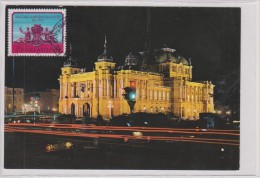 YUGOSLAVIA ZAGREB HNK THEATER 1985  MAXIMUM CARD - Cartes-maximum