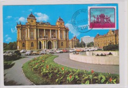 YUGOSLAVIA ZAGREB HNK THEATER 1985  MAXIMUM CARD - Cartes-maximum