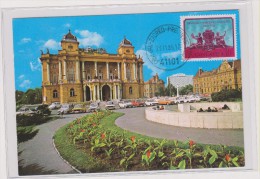 YUGOSLAVIA ZAGREB HNK THEATER 1985  MAXIMUM CARD - Maximumkarten