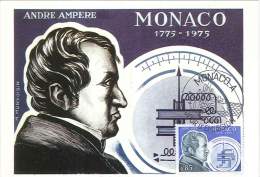 CM Monaco - André Ampère - 1975 - Cartes-Maximum (CM)
