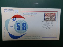 45/678         OBL. JOURNEE FRANCAISE - 1958 – Brussel (België)