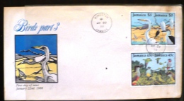 JAMAIQUE Oiseaux. Yvert 699/702 Sur FDC, Enveloppe 1er Jour. 1988 - Otros & Sin Clasificación