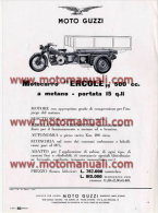 Moto Guzzi Ercole 500 Motocarro 1955 Depliant Originale Genuine Brochure Prospekt - Motores